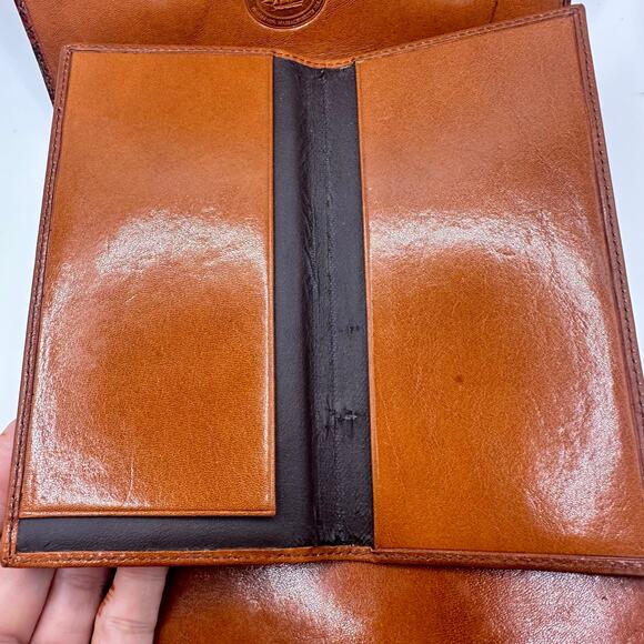 Brahmin brown genuine croc leather bifold wallet folder money holder clutch - Picture 11 of 13
